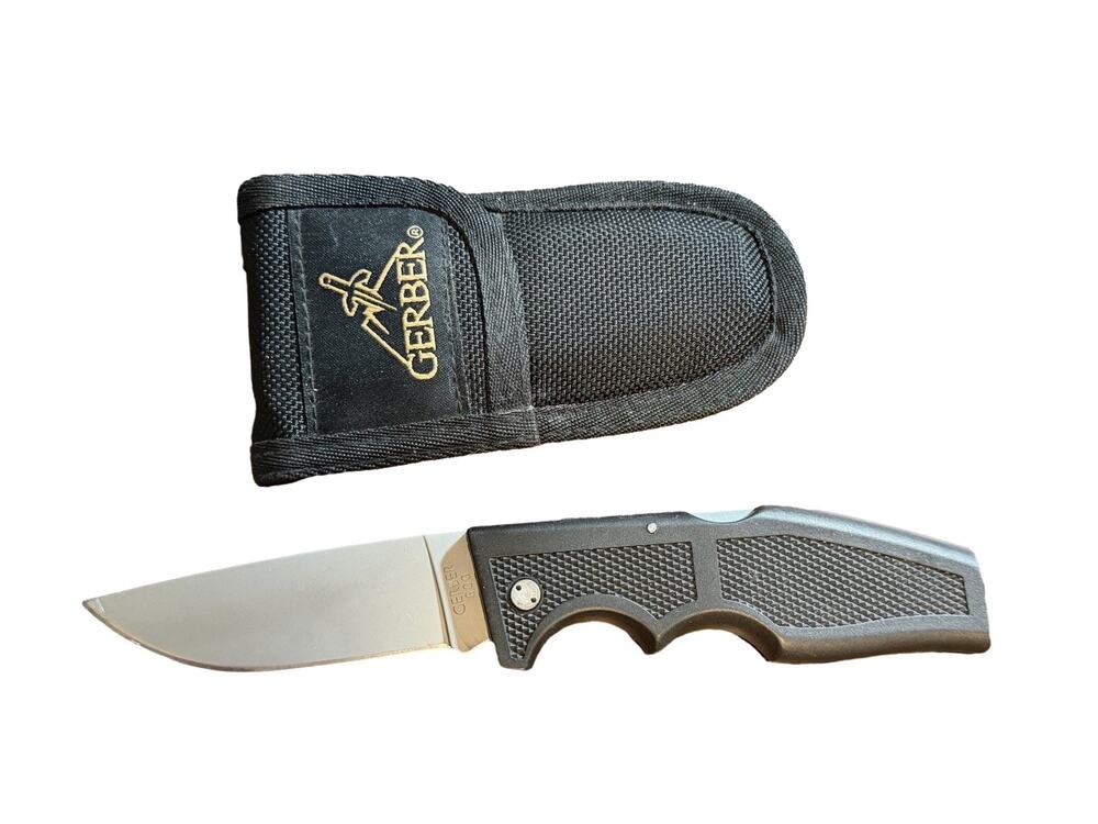 Gerber Magnum LST Model 600 Folding Lockback Knife Portland USA w/ Sheath